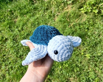 Gehäkelte Meeresschildkröte/handgemachtes Stofftier/Amigurumi-Meeresschildkröte