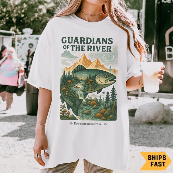 Maglietta da pesca alla trota: maglietta dai colori confortevoli