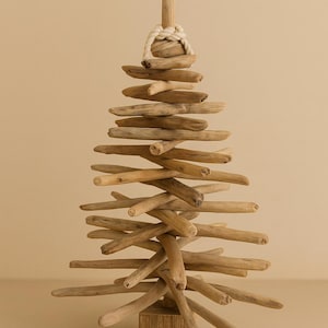 4 ft Driftwood Christmas Tree - Rustic Coastal Holiday Decor Chesapeake Beach Wood Xmas Tree, Unique Nautical Christmas Decoration