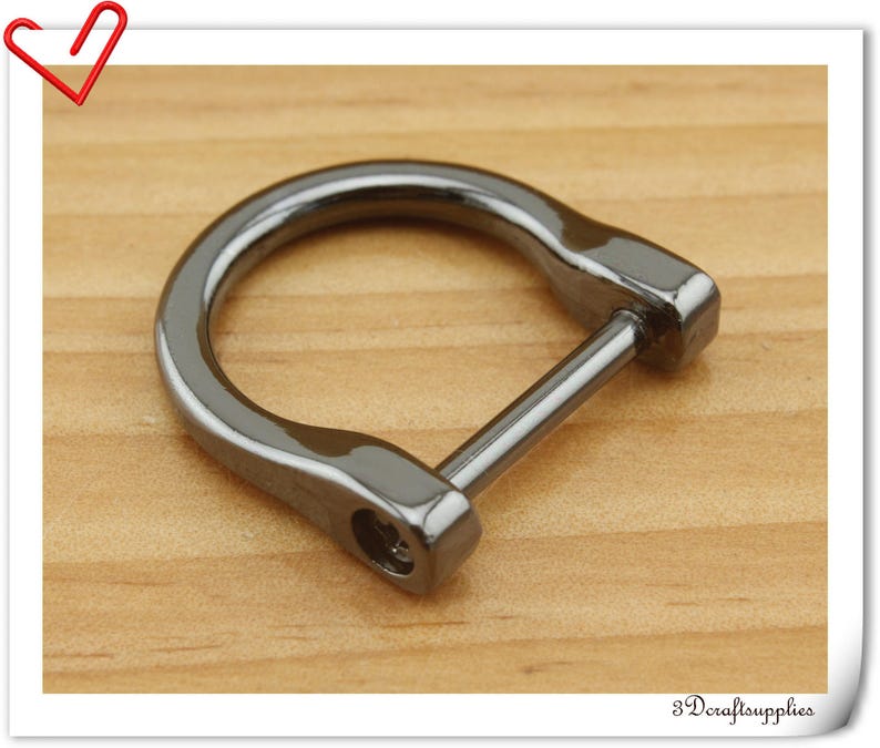 alloyed screw in D rings purse handle loops Gunmetal 6 pcs CK67 19mm 34 inch