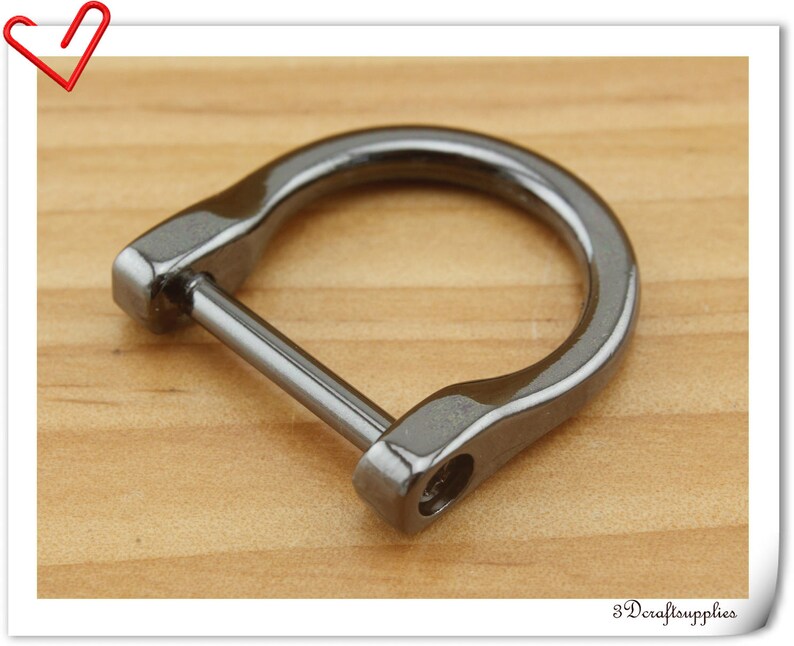 alloyed screw in D rings purse handle loops Gunmetal 6 pcs CK67 19mm 34 inch