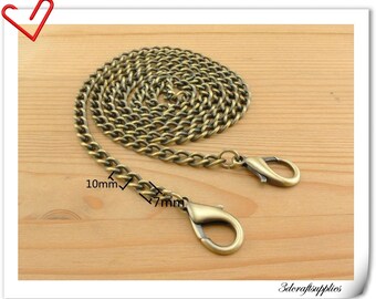 Purse chain , metal purse chain, metal purse chain , Anti brass metal chain 108cm K91