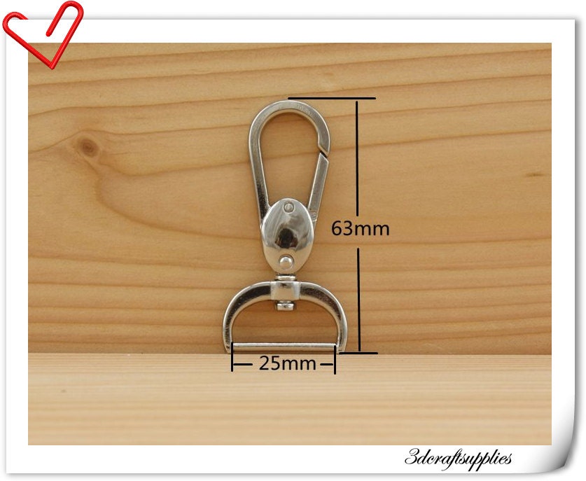 4 pcs 1 inch Swivel hook Purse hook Nickel J7 Etsy