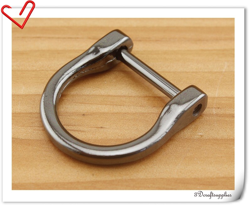alloyed screw in D rings purse handle loops Gunmetal 6 pcs CK67 19mm 34 inch