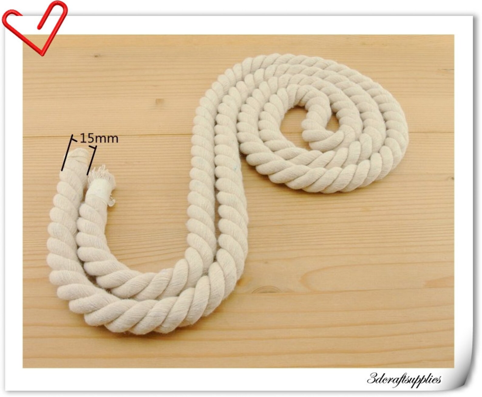 2 yard of 15mm Twisted cotton rope for handbag handle making Etsy