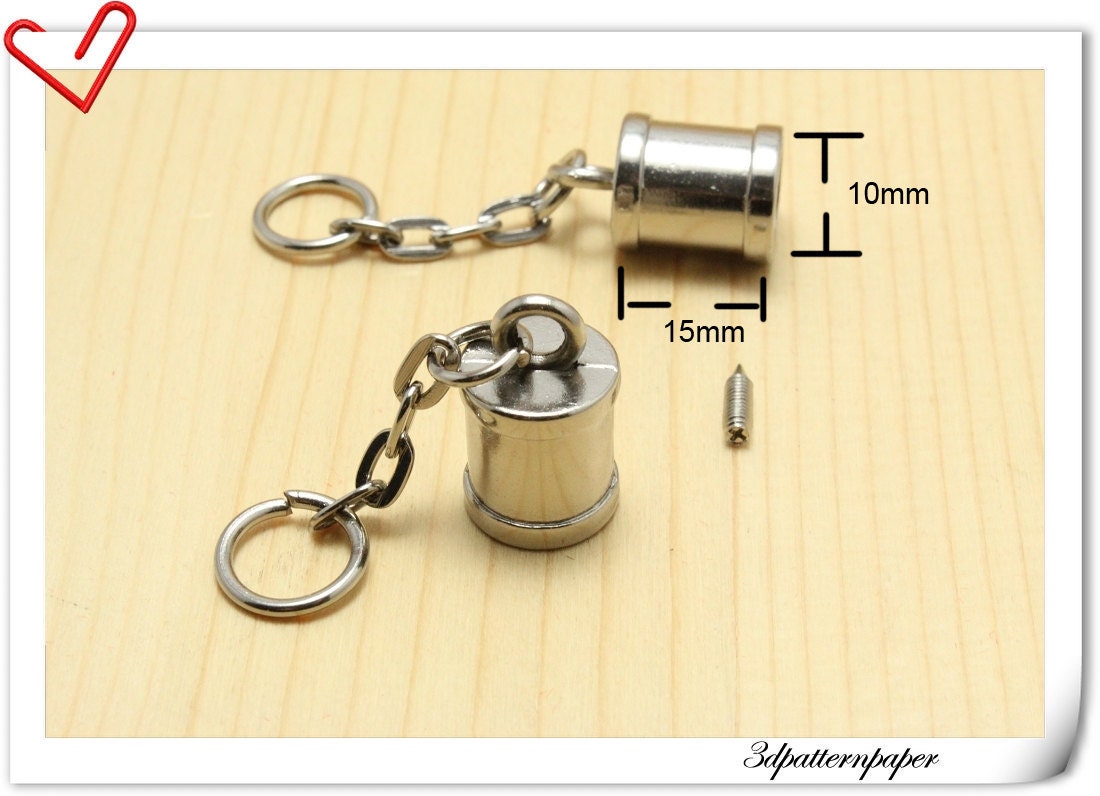 8pcs Silver tassel Cap tassel keychain hardware cord cap end Etsy