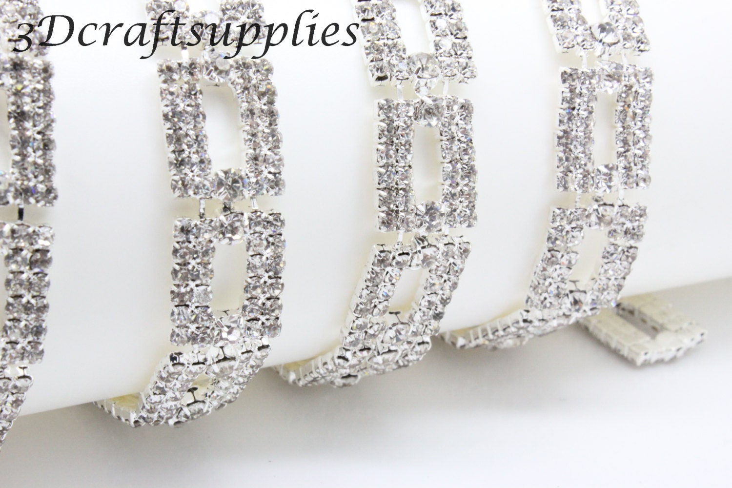 Rhinestone Trim Rhinestone Chain Rhinestone Trimming Etsy