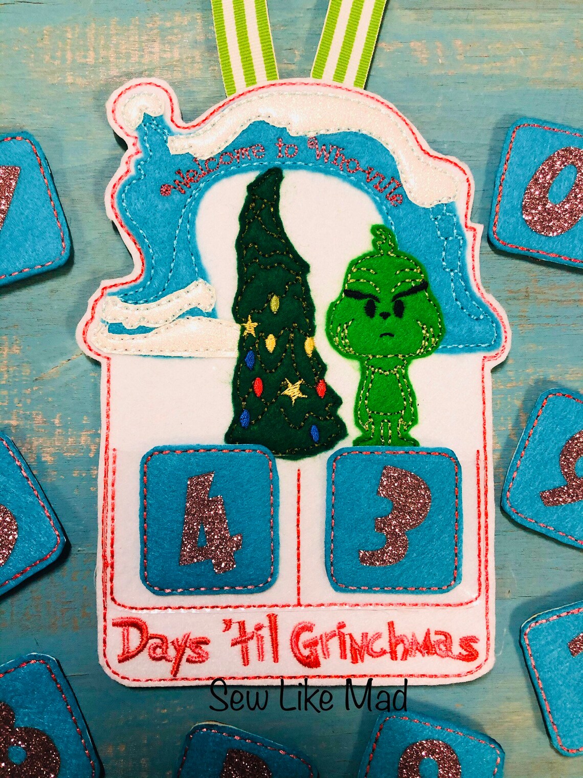 Grinch Countdown to Christmas Grinchmas Whoville Door or Wall Etsy