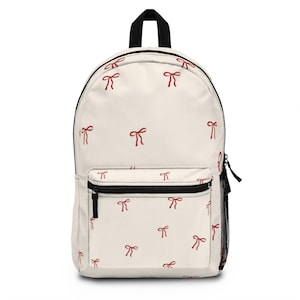 Chic Bow Backpack - Cute School Bag, Stylish Travel Pack, Gift for Her, Trendy Backpack, Everyday Use