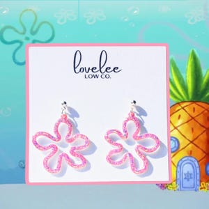 SpongeBob flower inspired 90s earrings