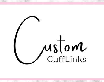 Personalized Cufflinks: Custom Photo Initial or Character Cuff Links