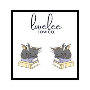 Dragon Stud Earrings: Bookish Fantasy Reader Gift, Hypoallergenic