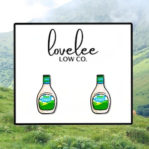 Ranch Dressing stud earrings ranch lover  hypoallergenic for sensitive ears