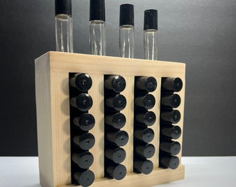 Rollerball Bottle Display Roll on Bottle Display Made of Wood Wooden Perfume Display Essential Oil Holder Rollerball Bottle Tower Display