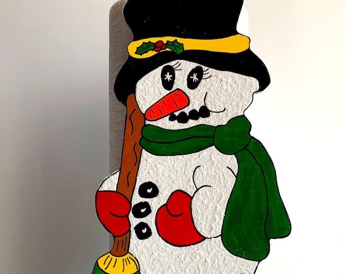 Snowman Paper Towel Holder Winter Snowman Christmas Holiday Towel