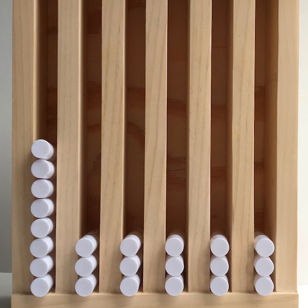 Lip Balm Tube Display 6 Slot Wooden Lip Balm Tube Display