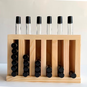 Rollerball Bottle Display Made of Wood Roll on Ball Bottle Display Rollerball Wooden Perfume Display Essential Oil Holder Farmers Market