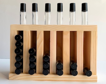 Rollerball Bottle Display Made of Wood Roll on Ball Bottle Display Rollerball Wooden Perfume Display Essential Oil Holder Farmers Market