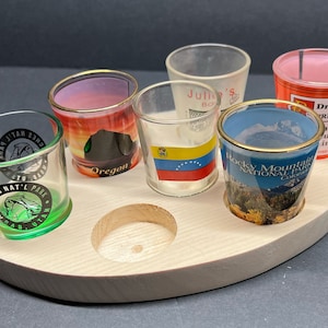 Shot Glass Football Shaped Display Football Shot Glass Holder Collector Shot Glass Display Shot Glass Display Holder for Collections