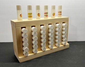 Lip Balm Tube Display Wooden Lip Balm Tube Holder 6 Slot Wood Lip Balm Tube Tower Farmers Market Craft Booth Display