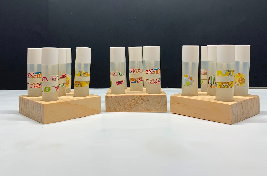 Lip Balm Display Wooden Lip Balm Tube Display Lip Balm Holder Set of 3