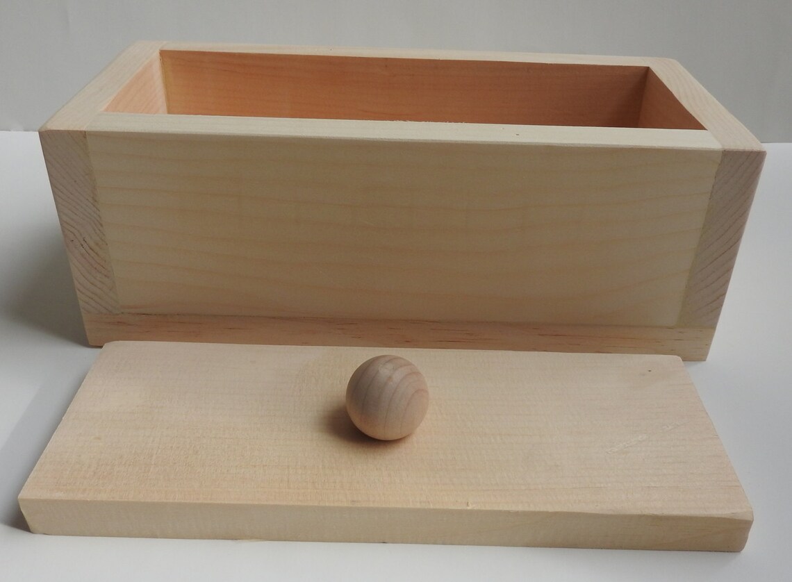 Wood Soap Mold Wooden Loaf Soap Mold With Lid Wood Log Soap Etsy