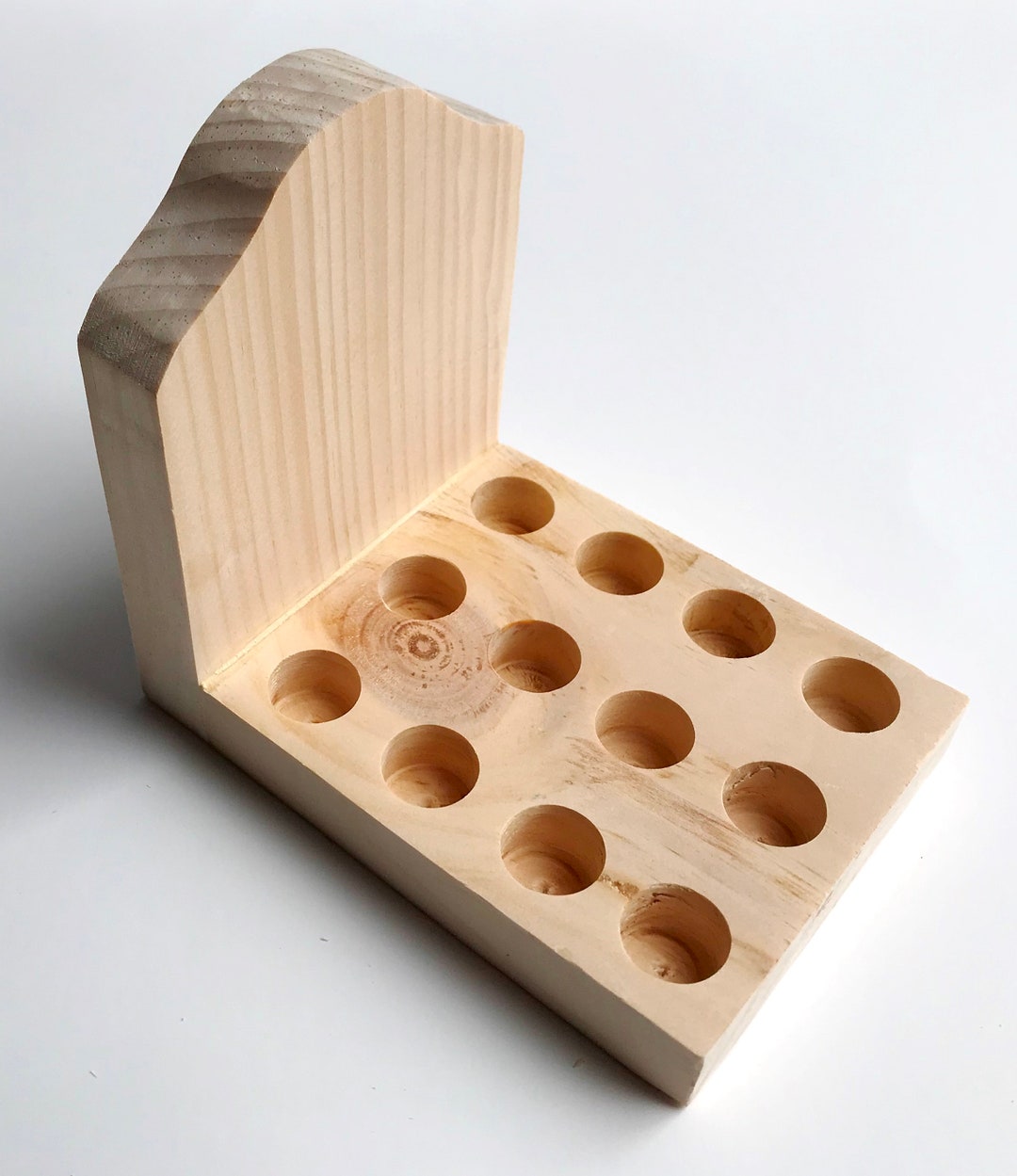 Lip Balm Tube Display Wood Lip Balm Holder Wooden Display Scalloped