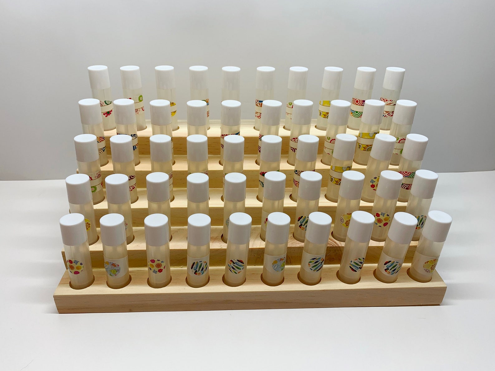 Lip Balm Tube Holder Lip Balm Display Wooden Multi Level Lip Etsy