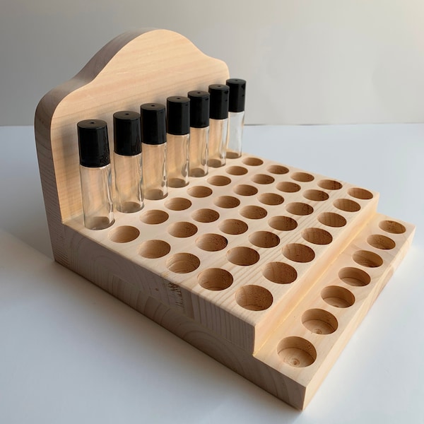 Rollerball Bottles Roll On Bottle Wood Display Wooden Essential Oil Holder Roll On  Multi Level Wood Display Sample Level Rollerball Bottles