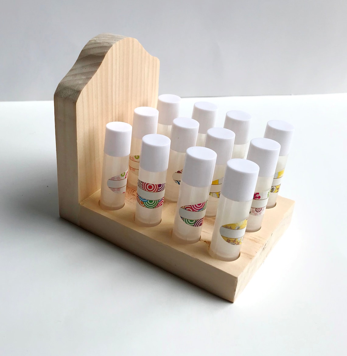 Lip Balm Tube Display Wood Lip Balm Holder Wooden Display Etsy