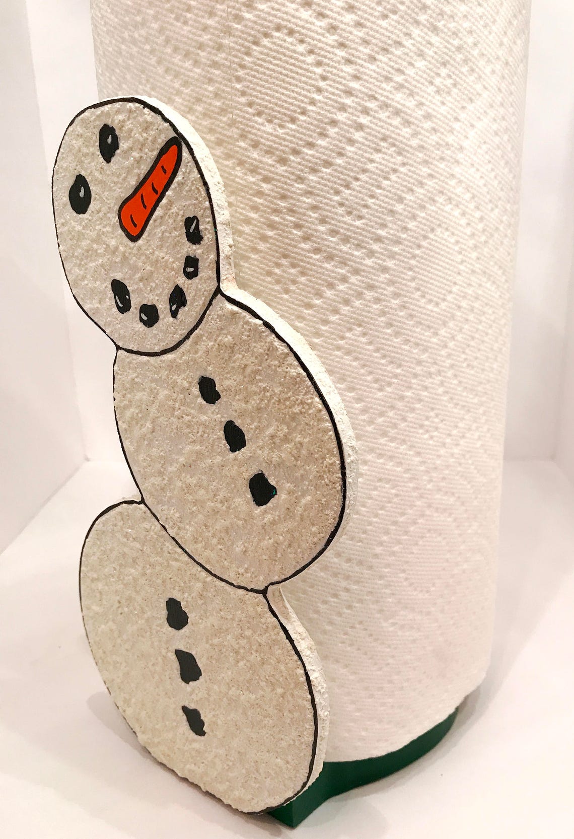 Snowman Winter Holiday Paper Towel Holder Snowball Snowman Etsy
