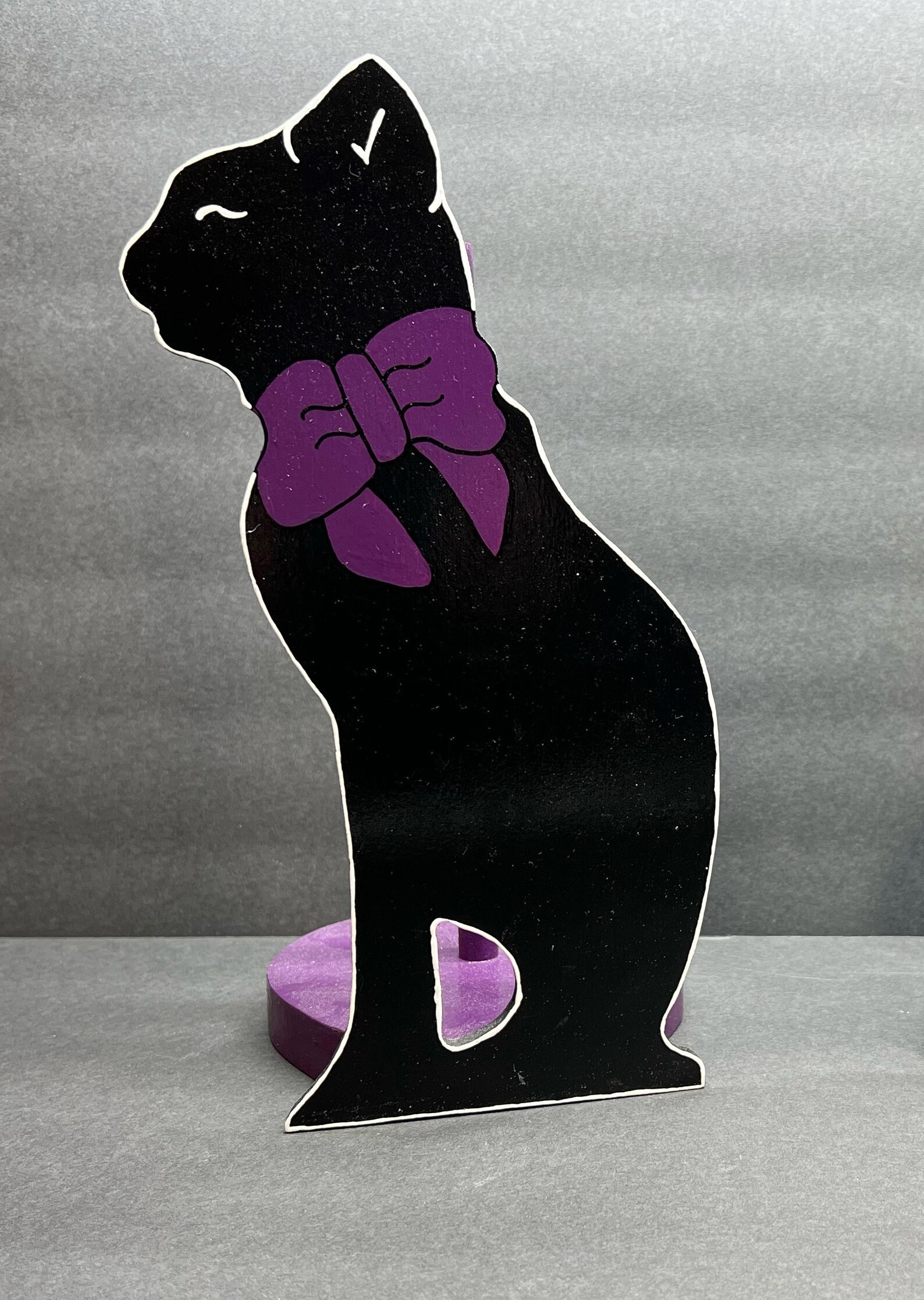 Cat Paper Towel Holder Feline With Bow Towel Holder Kitten Etsy