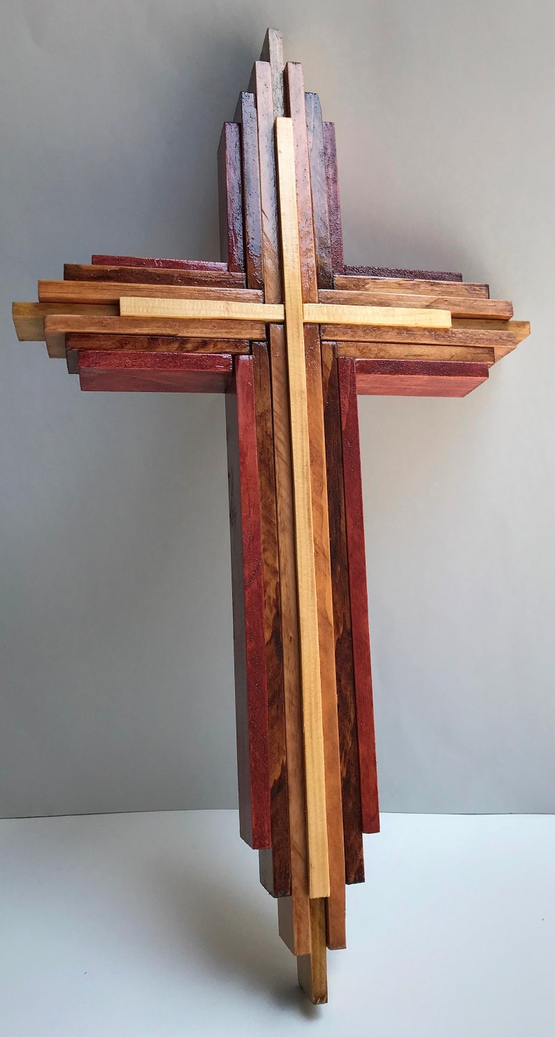 Cross Wooden Cross Layered Wood Cross Wood Crucifix Wooden - Etsy