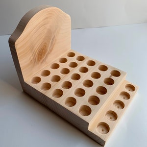 Flaconi a sfera con rullo, espositore in legno per oli essenziali, espositore in legno multilivello con rullo, espositore in legno per campioni, flaconi a sfera con rullo