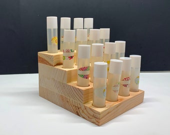 Lip Balm Tube Display Lip Balm Holder Wooden Multi Level Lip Balm Display Holder Wood Lip Balm Holder Display 4 Tiers