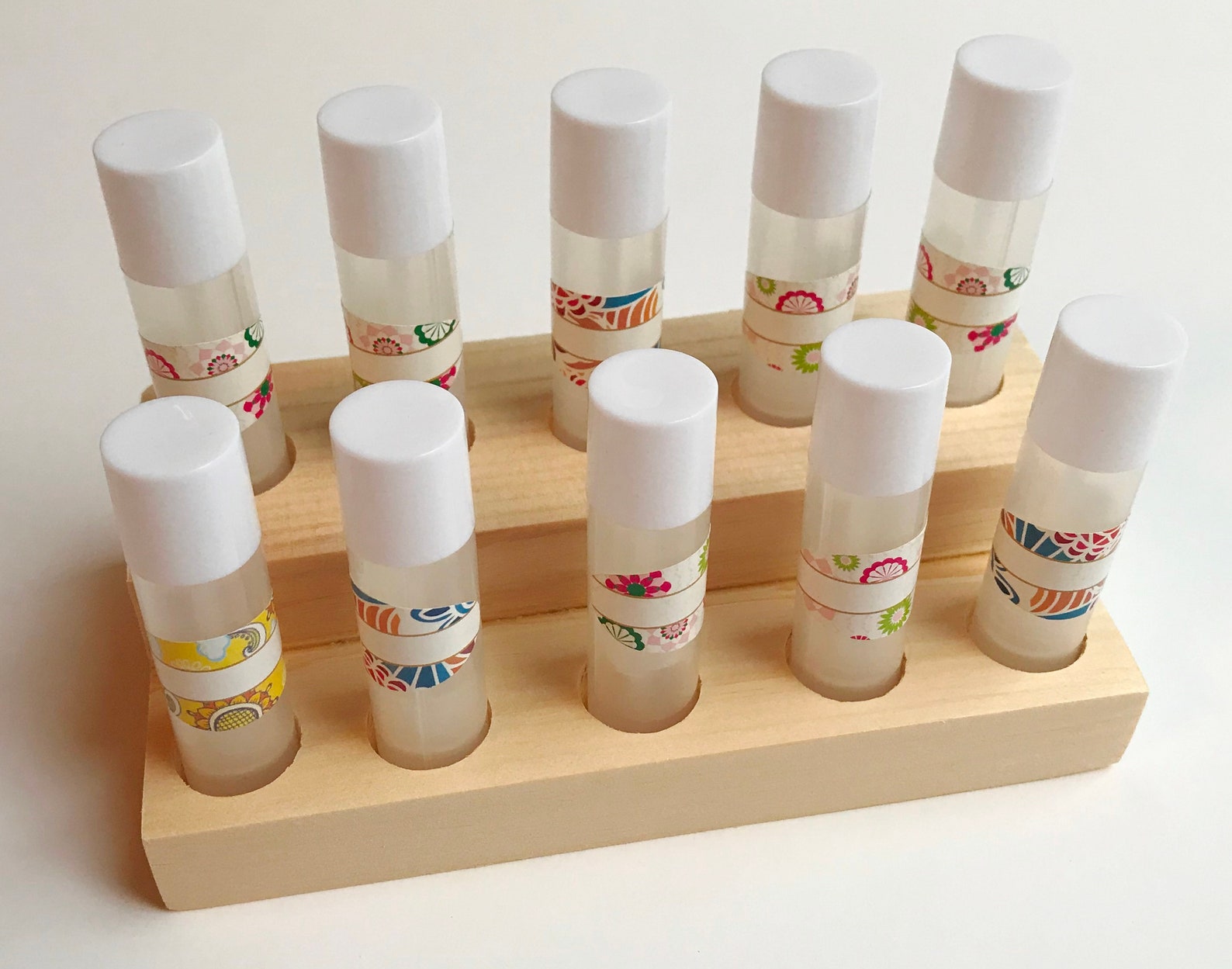 Lip Balm Display Wooden Lip Balm Tube Holder Multi Level Lip Etsy