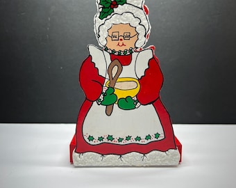 Mrs Claus Napkin Holder Mrs Santa Christmas Napkin Holder Mrs Santa Claus Napkin Holder