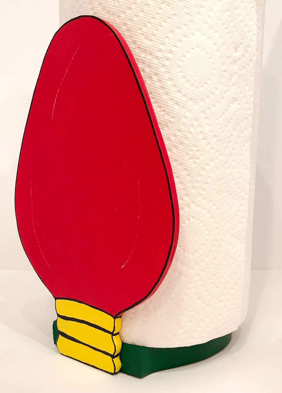 Christmas Light Paper Towel Holder Christmas Bulb Towel Holder Etsy