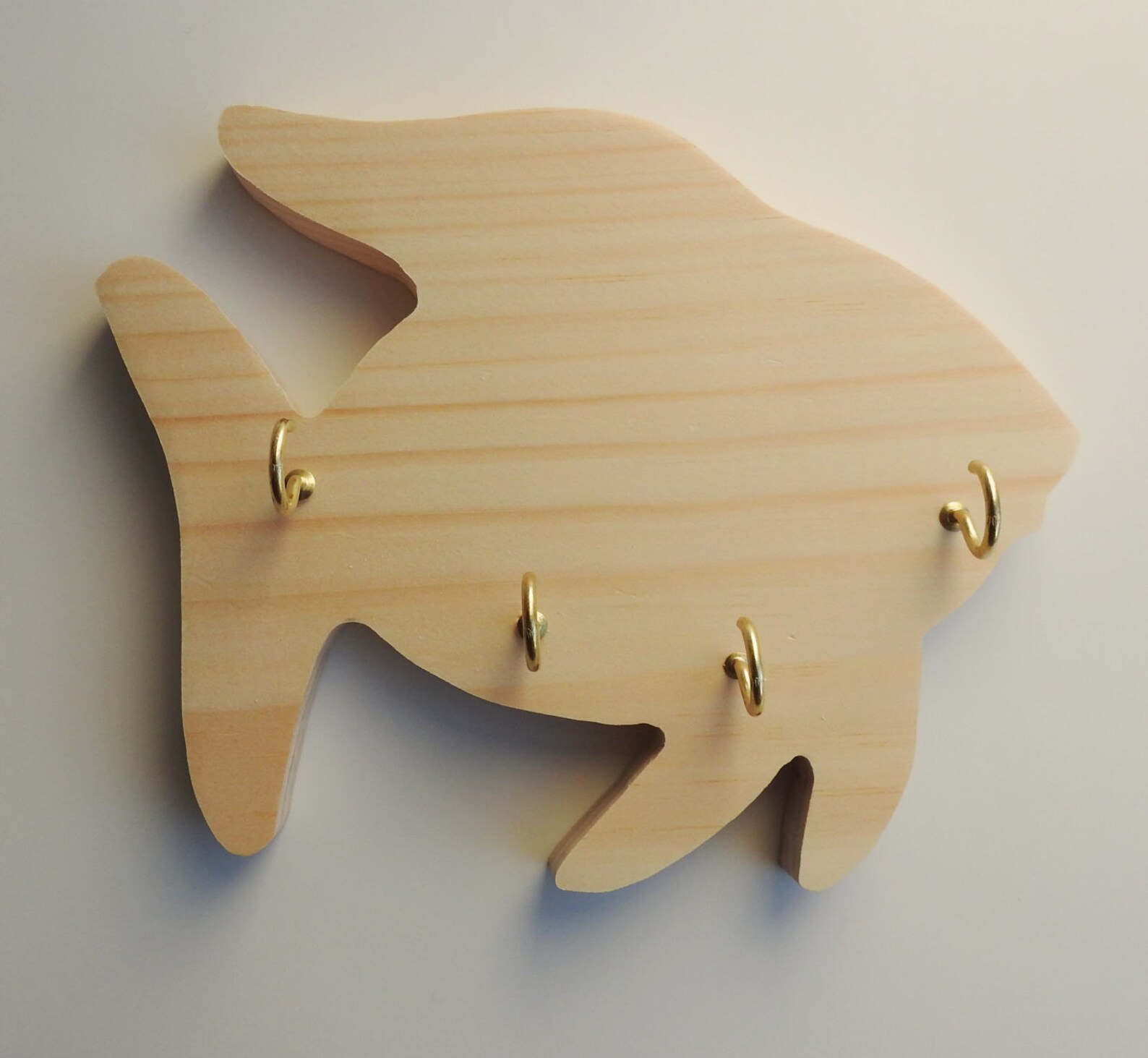 Fish Key Holder Made of Wood Wooden Fish Key Holder Etsy