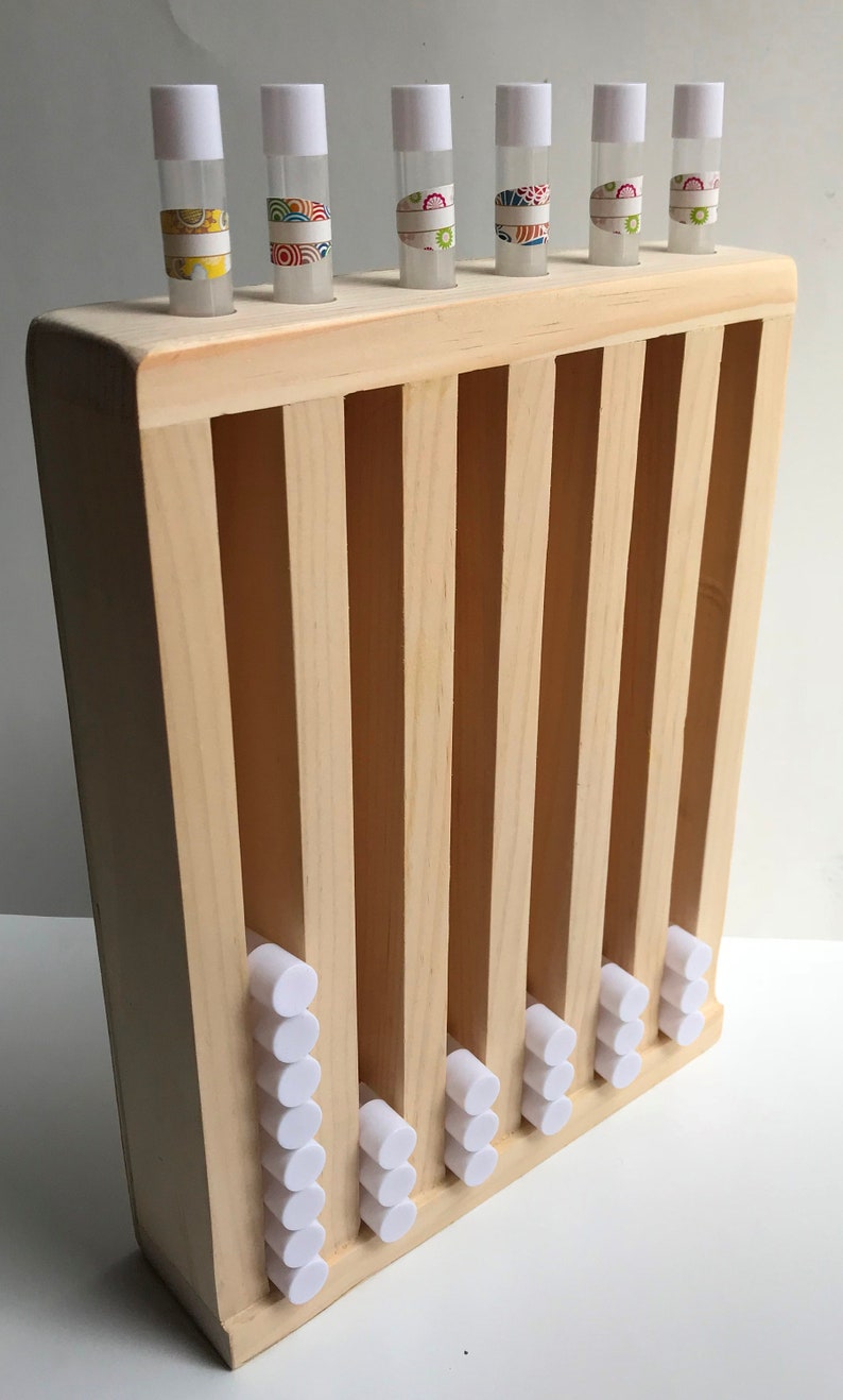 Lip Balm Tube Display 6 Slot Wooden Lip Balm Tube Display Etsy