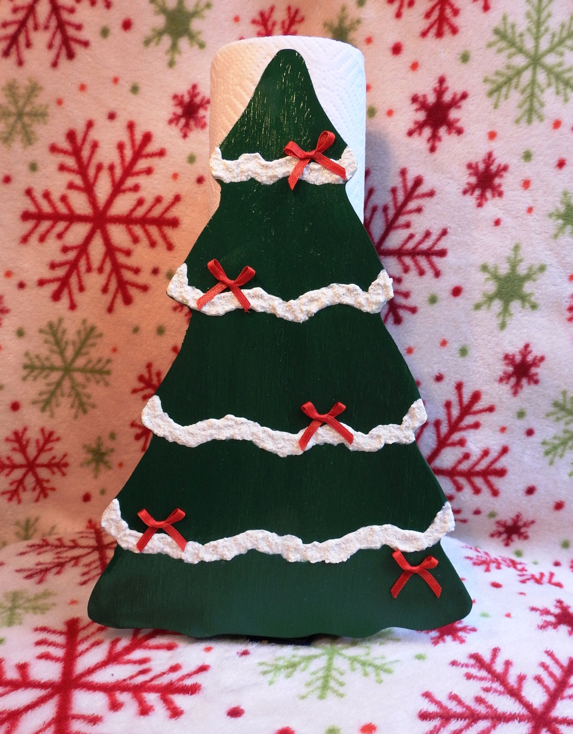 Christmas Tree Paper Towel Holder Evergreen Winter Holiday Etsy