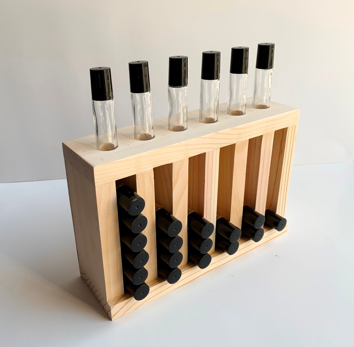 Rollerball Bottle Display Made of Wood Roll on Ball Bottle Etsy