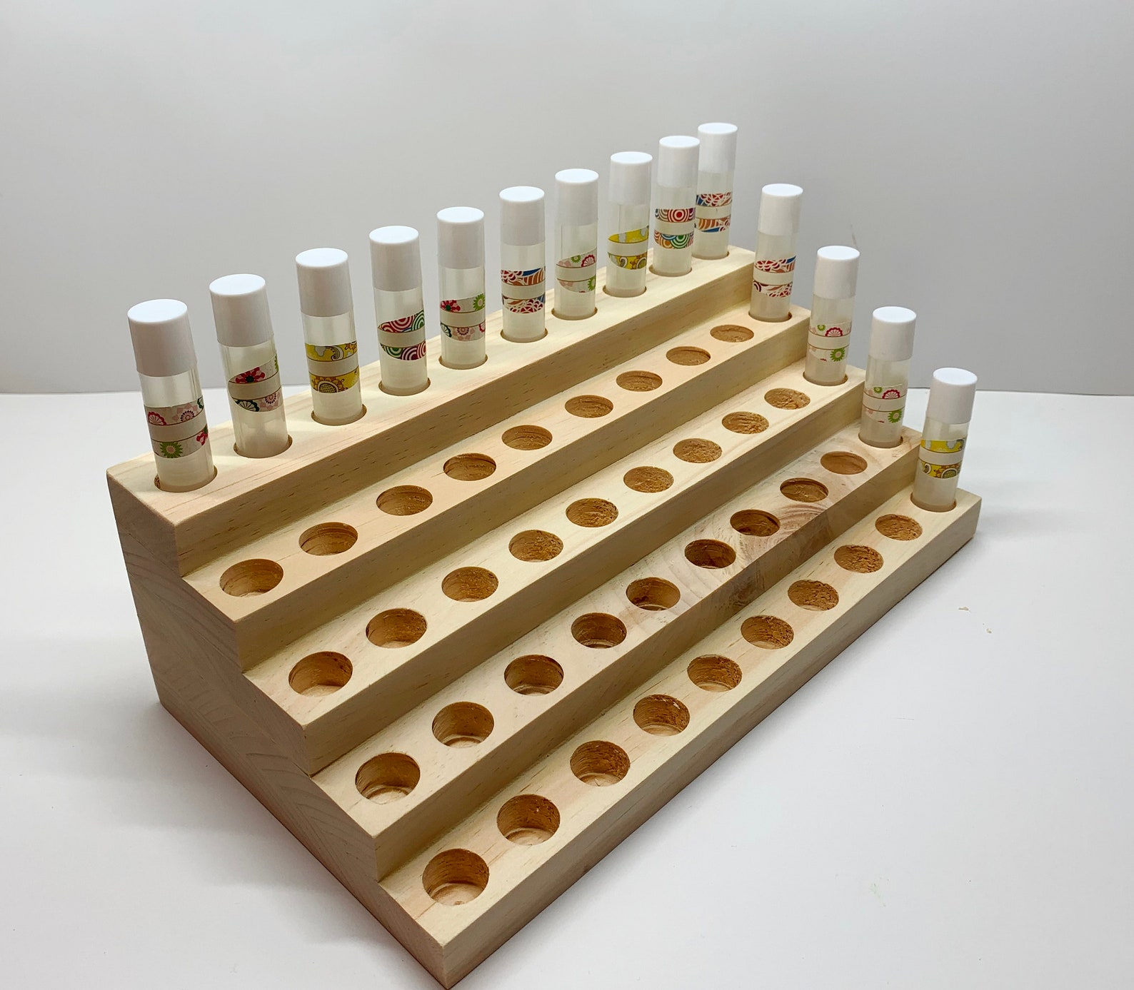 Lip Balm Tube Holder Lip Balm Display Wooden Multi Level Lip Etsy