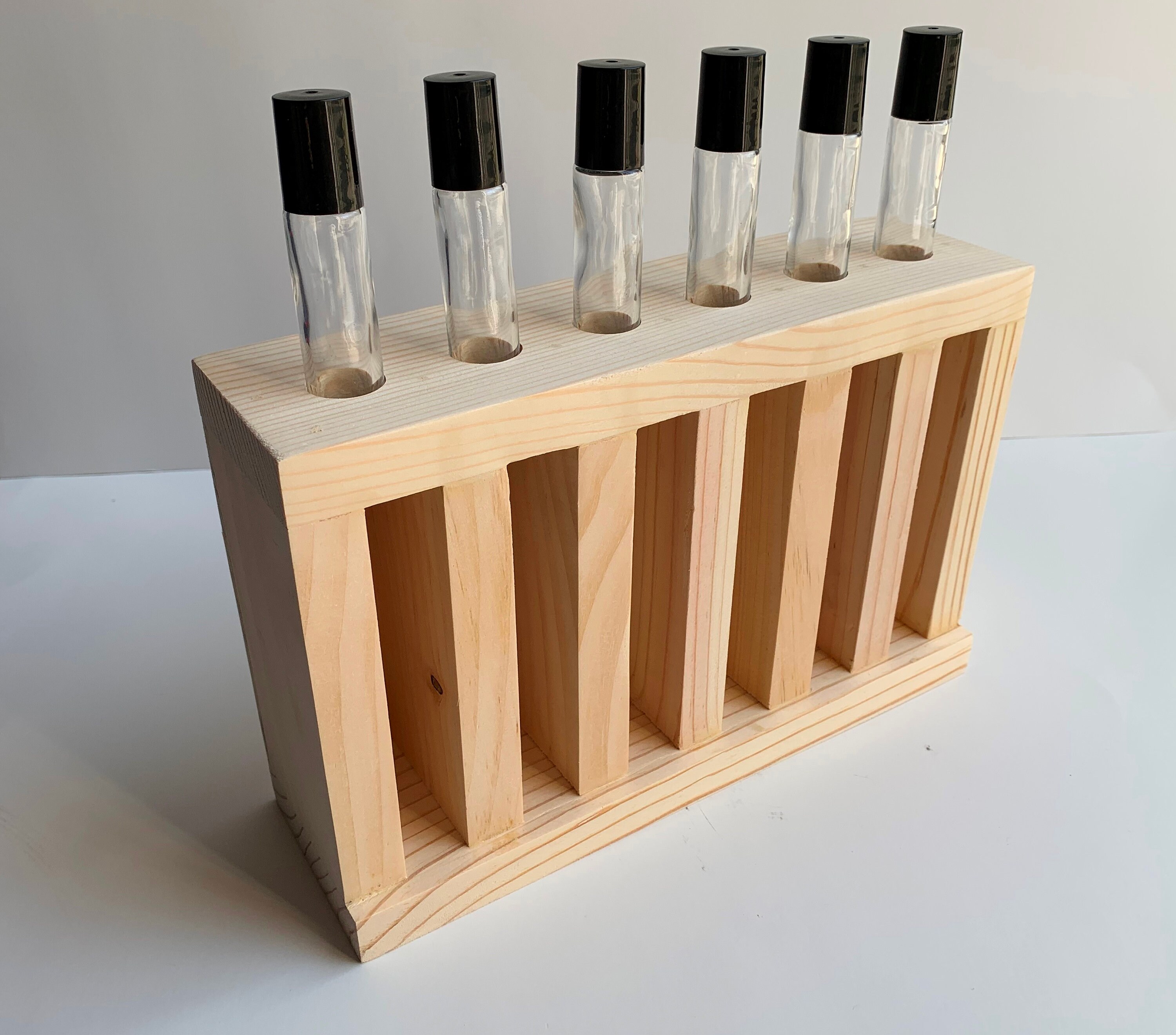 Rollerball Bottle Display Made of Wood Roll on Ball Bottle Etsy