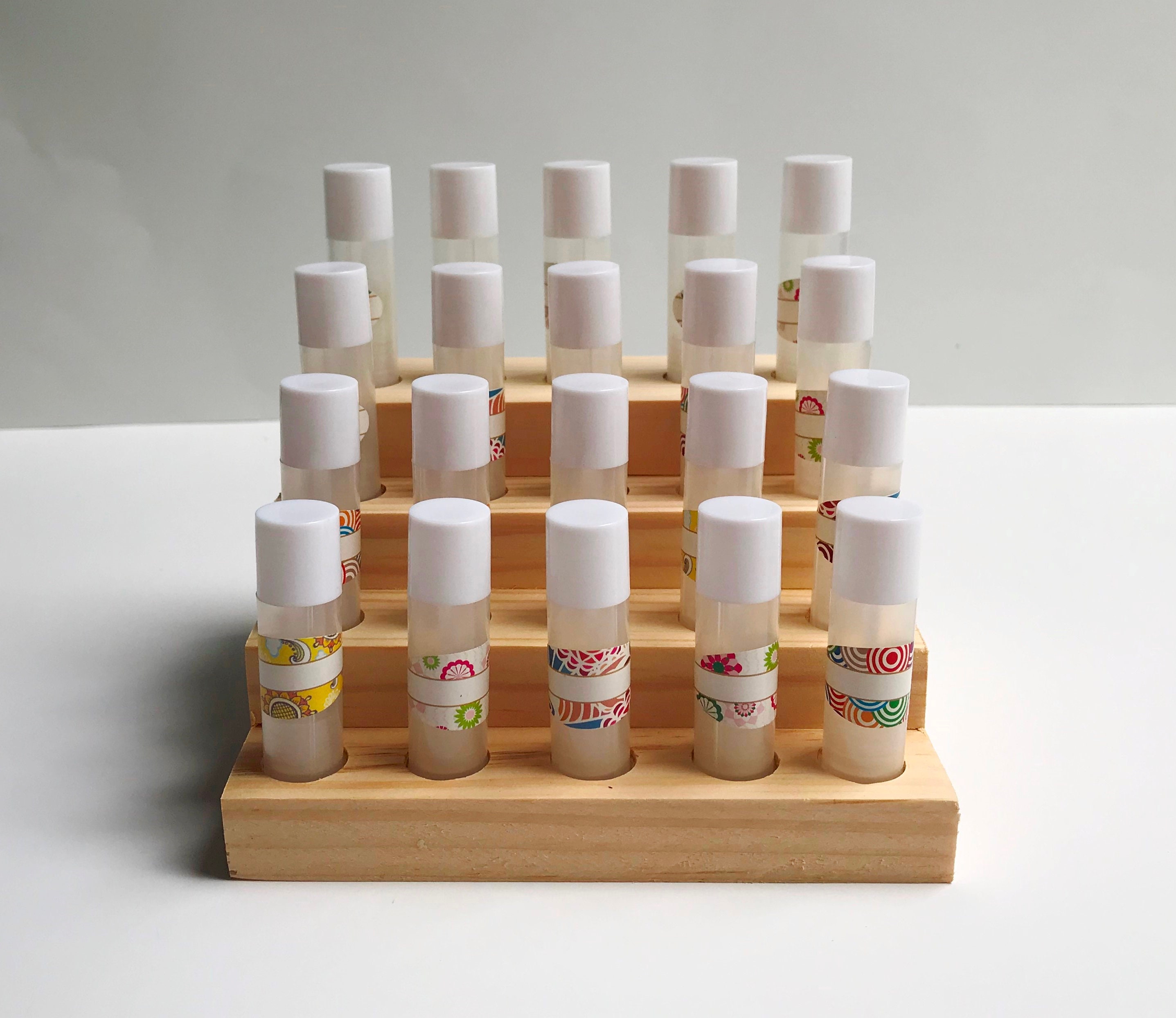 Lip Balm Tube Holder Lip Balm Display Wooden Multi Level Lip Etsy