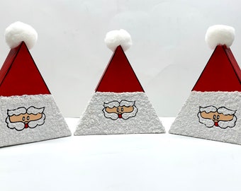 Santa Claus Ornament Santa Claus Christmas Ornaments Wooden Santa Shelf Sitter Wood Santa Shelf Sitter Christmas Ornaments Wood Santa Claus