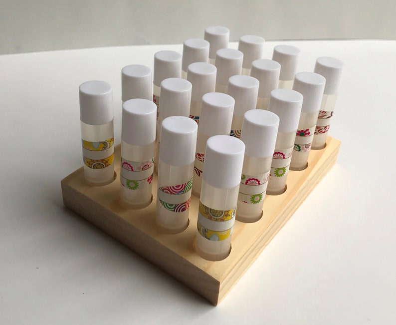 Lip Balm Holder Flat Wooden Lip Balm Display Wood Display Etsy