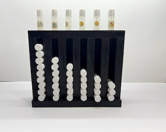 Lip Balm Tube Display Wooden Lip Balm Tube Holder 6 Slot Wood Lip Balm Tube Tower Farmers Market Craft Booth Display Black