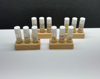 Lip Balm Display Wooden Lip Balm Tube Display Lip Balm Strip Set of 4