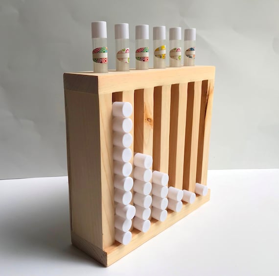 Lip Balm Tube Display Wooden Lip Balm Tube Holder 6 Slot Wood Etsy